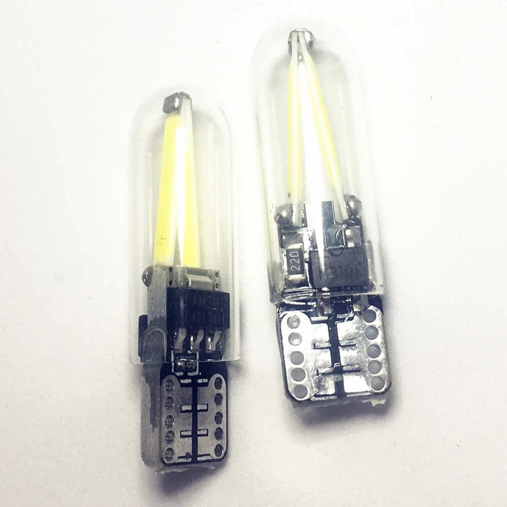 1 шт. стеклянная автомобильная лампа накаливания T10 LED W5W светодиодсветодиодный