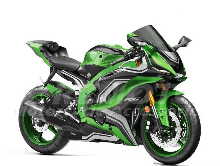 

New ABS Motorcycle whole Fairings kit 100% Fitment for YAMAHA YZF-R6 R6 2017 2018 2019 17 18 19 Bodywork set Custom Green cool