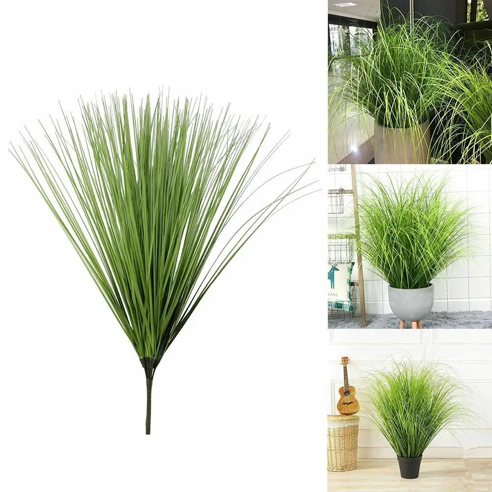 

60cm Artificial Leave Simulation Leaf Onion Grass Silk Flower Decoration Flower Arranging Lawn Engineering Simulation Plants