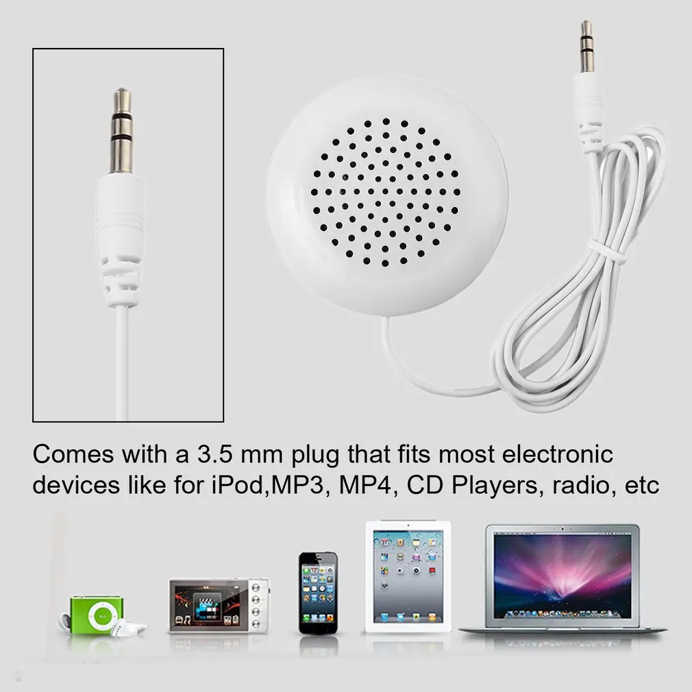 Portable 3.5mm Dual Speakers Music Pillow Mini Speaker Loudspeaker For MP3 MP4 PC Computer Laptop Mobile Phones | Дом и сад