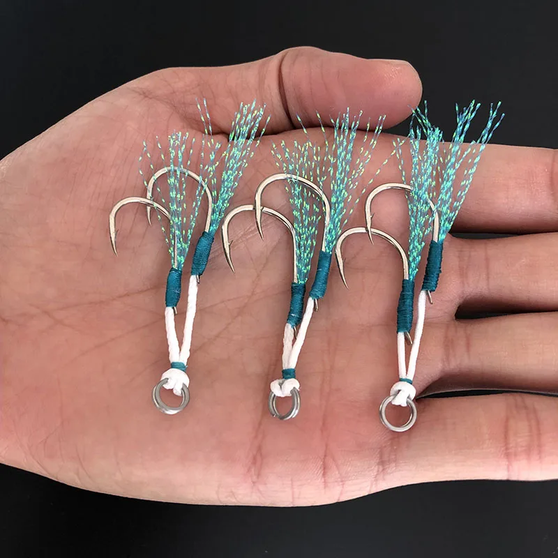 3 пара/лот рыболовный крючок mustad Крючки блесна приманка медленный скорый