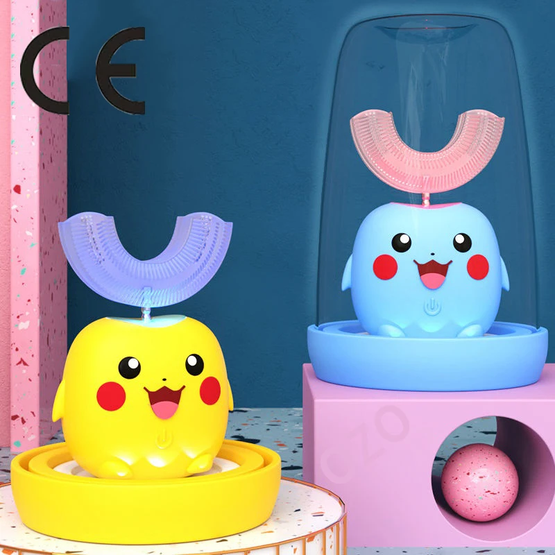 

Smart Electric Toothbrush Kids Silicon Automatic Ultrasonic Teeth Tooth Brush Cartoon Pattern Children 360 Degrees XaoMi U