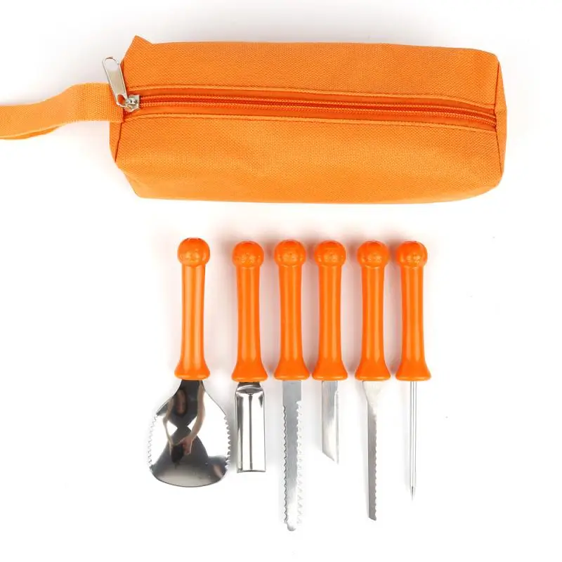 7pcs/set Halloween Professional Pumpkin Light Carving Tools With Bag Knife Sets Gadget For Kitchen Home Decorations | Дом и сад