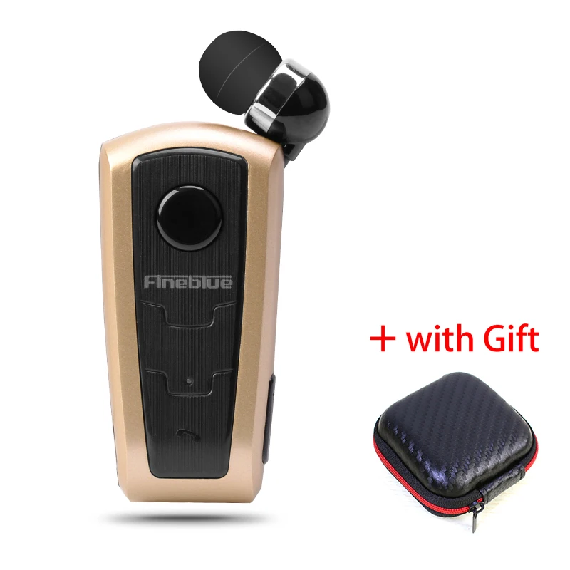 Gold no box Fineblue F910 беспроводные Bluetooth наушники Handsfree стерео Bluetooth наушники клип whit микрофон телефон напоминаем цифр для телефона - Цвет: Gold no box