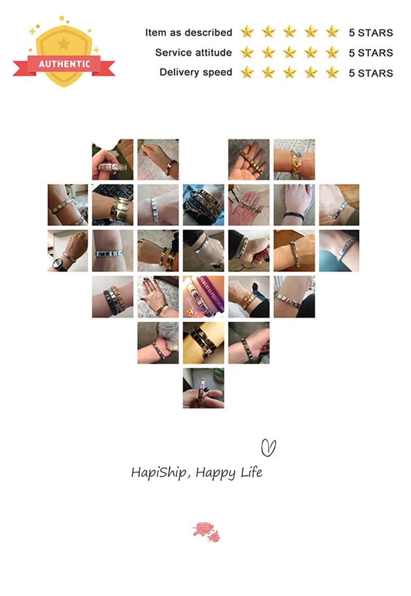 Hapiship 1 шт. 9 мм ширина ромашка Звезда Круглый Цветок Корона амулет-Подкова подходит браслет из нержавеющей стали для изготовления ювелирных изделий DJ13