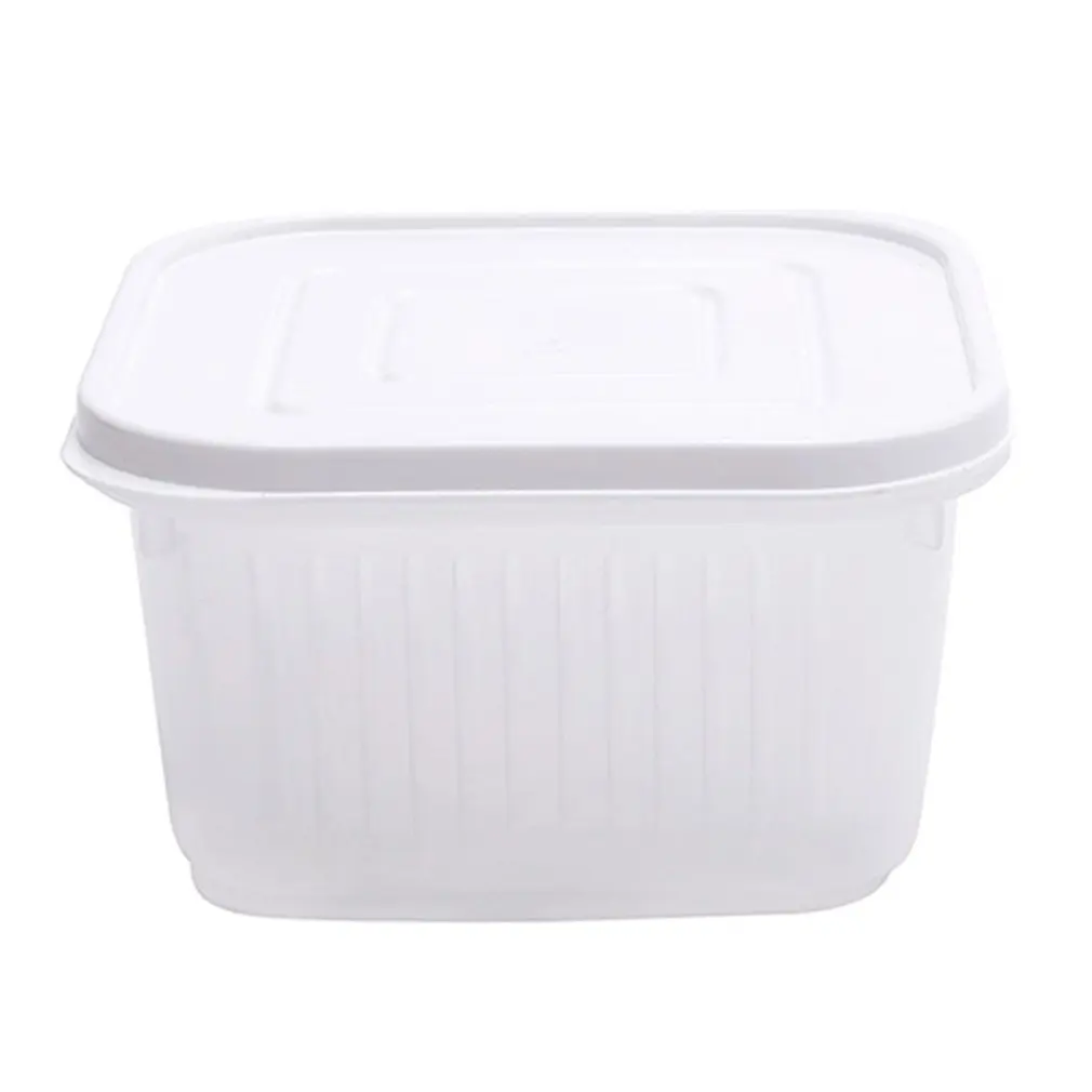 

Portable Size Home Kitchen Drain Sealed Crisper Fruit Fresh Containers Case Food Fridge Storage Box Kitchen Supplies