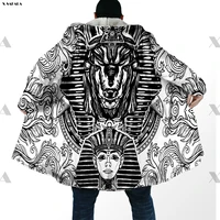 ancient egypt anubis heart 3d printed hoodie long duffle coat hooded blanket cloak thick jacket cotton pullovers dunnes overcoat