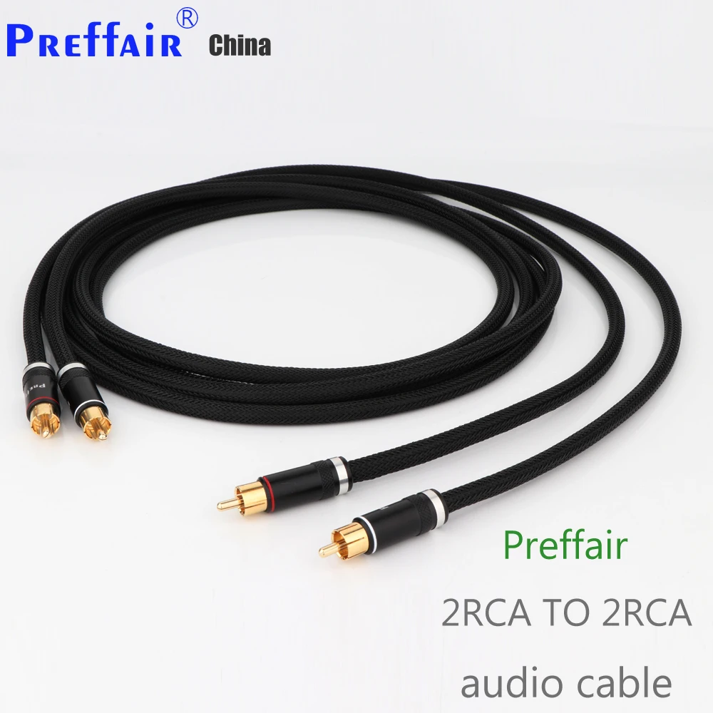 

Preffair Hifi аудио OFC медный кабель RCA к RCA аналоговый аудиокабель Phono RCA кабель для соединения сигнальной линии