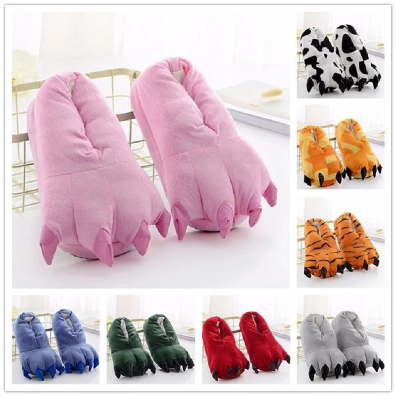 Тапочки для мальчиков и девочек пижамная обувь детские Мультяшные единороги