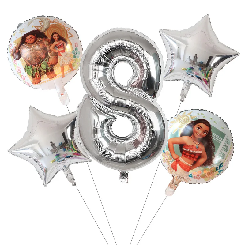 Набор воздушных шаров из фольги океанская принцесса Моана 30 Дюймов 5 шт. | Дом и