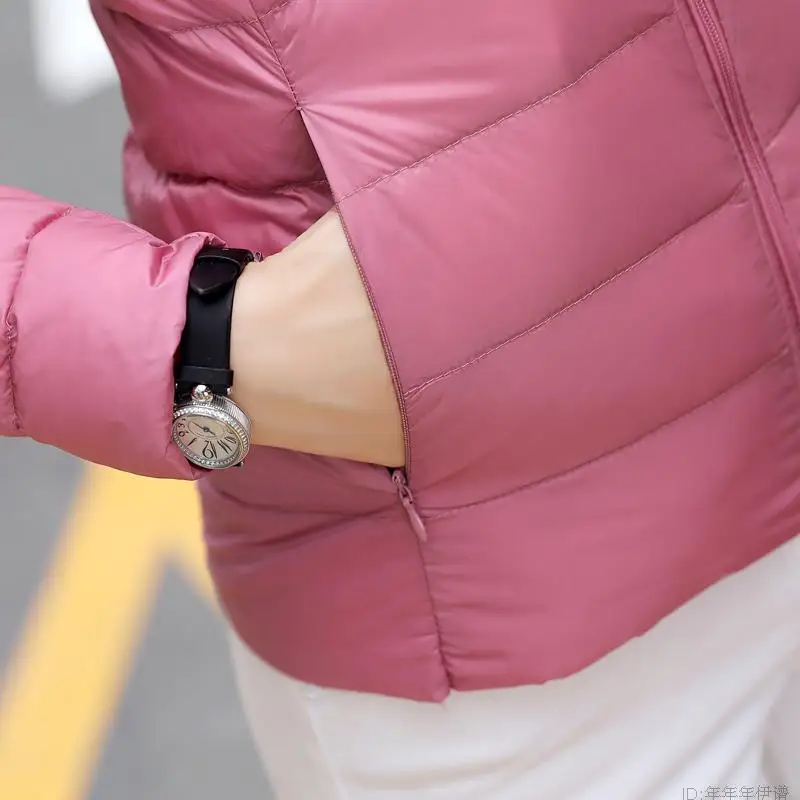 2020 женские весенне-осенние куртки с пуховым наполнителем ультратонсветильник