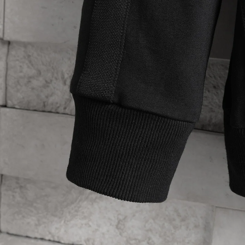 

Spring 2021 new men's extra large knitted hooded sportswear
