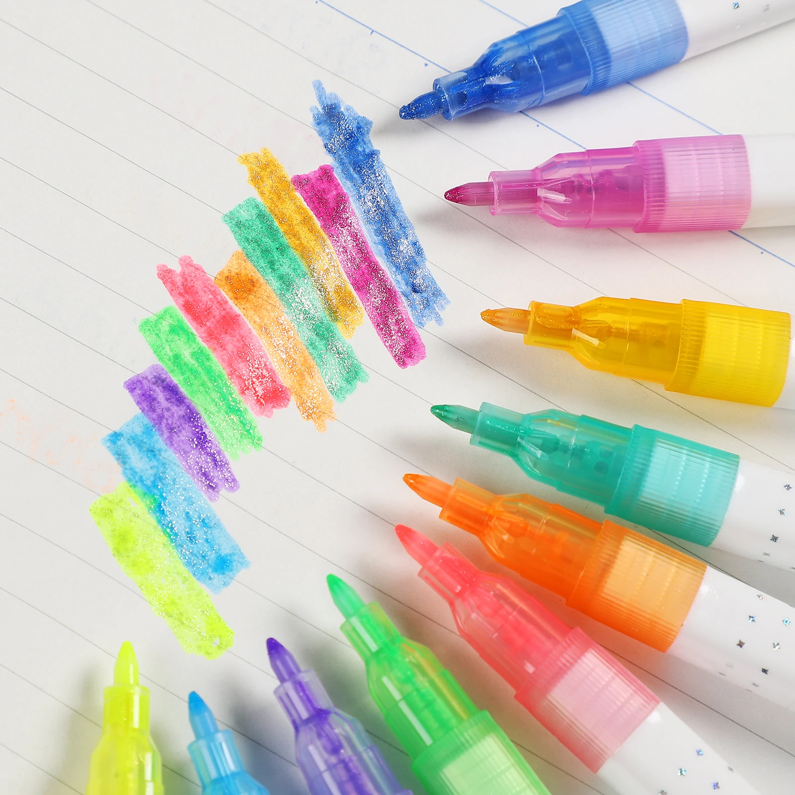 5 Pcs/Box Shiny Highlighter Pens Students Creativity Art Painting Sketches Marker School Office Stationery Supplies Kawaii | Канцтовары