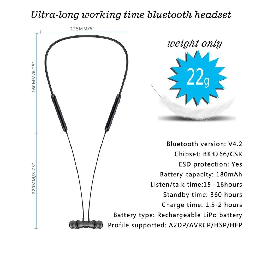 Магнитные беспроводные Bluetooth наушники W7 Hi Fi стерео спортивные басовые с