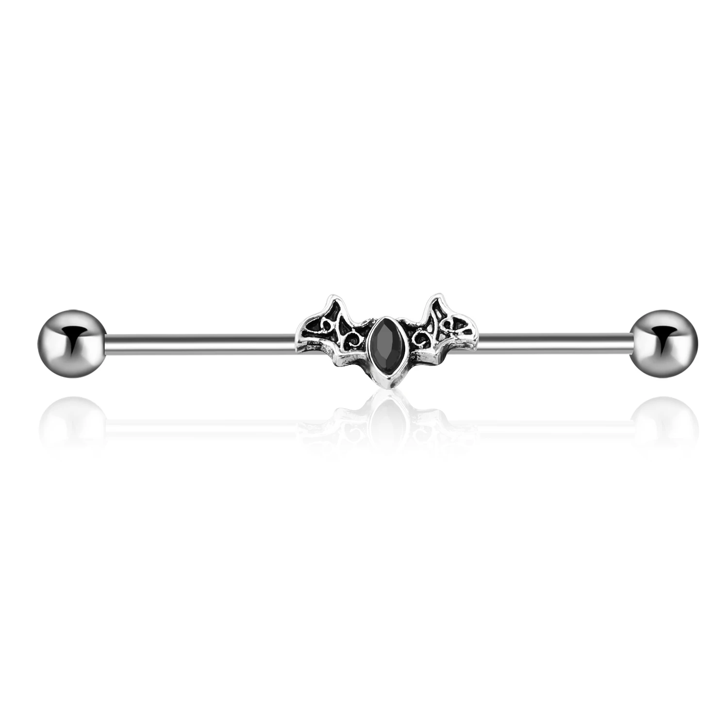 

JUNLOWPY Industrial Earrings for Women Men Stainless Steel Industrial Barbell Industrial Piercing Jewelry Industrial Bar 14g 38m