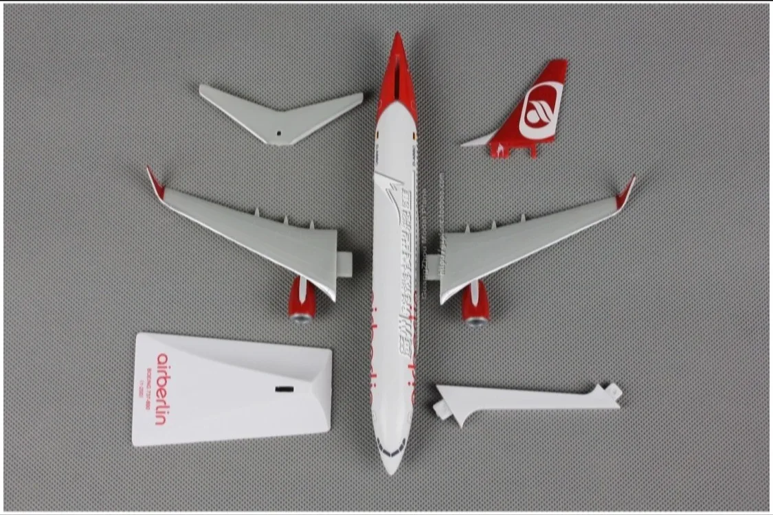

20CM 1:200 Plastic Germany Air Berlin Airlines Boeing 737 B737-800 Airways Aircraft DIY Assembled Assembly airplane model Plane