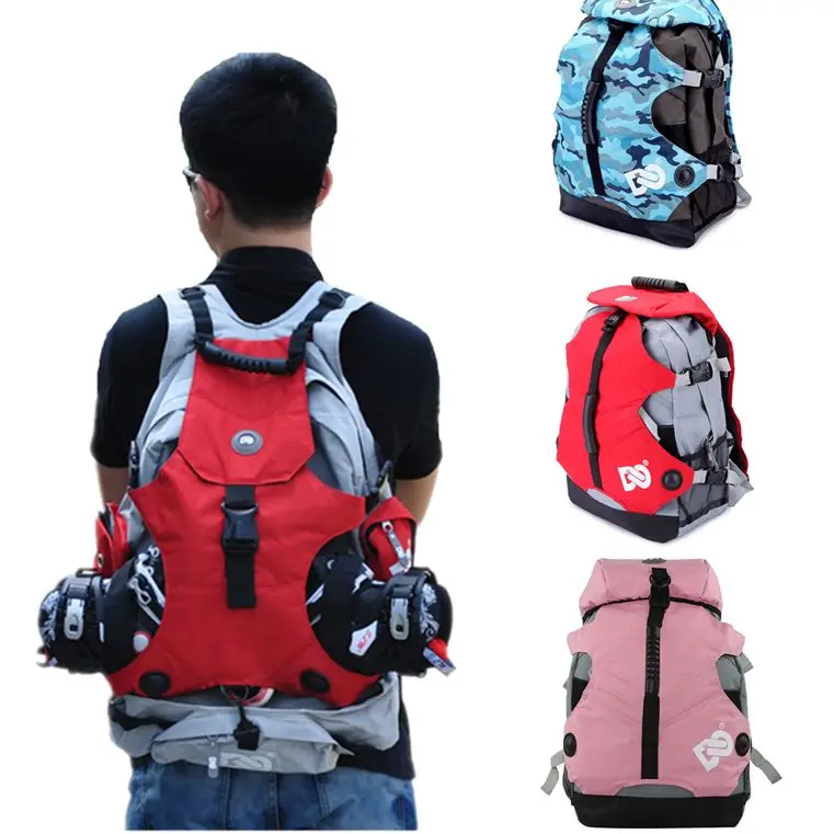 

Men Women Roller Skates Backpack Inline Skates Skating Shoes Boots Carry Bag Kid Ice Skates Storage Knapsack Outdoor Sports Bag