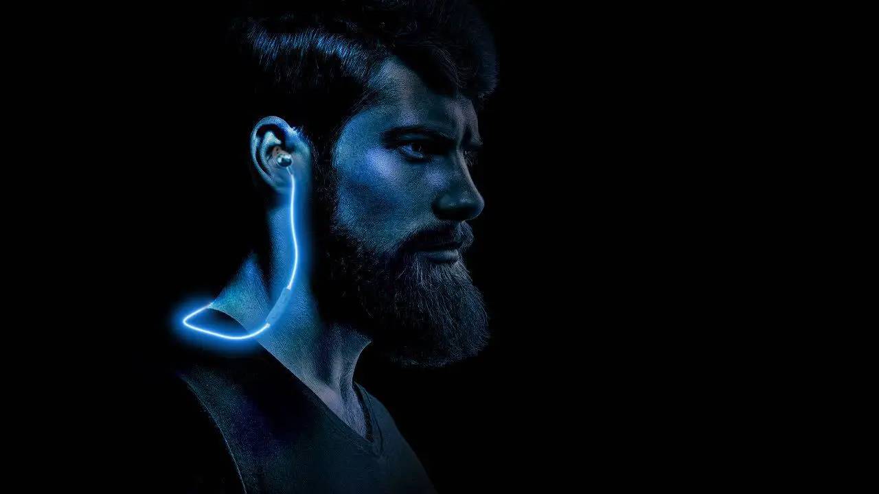 Bluetooth гарнитура семицветная Люминесцентная Хроматическая Спортивная ночная