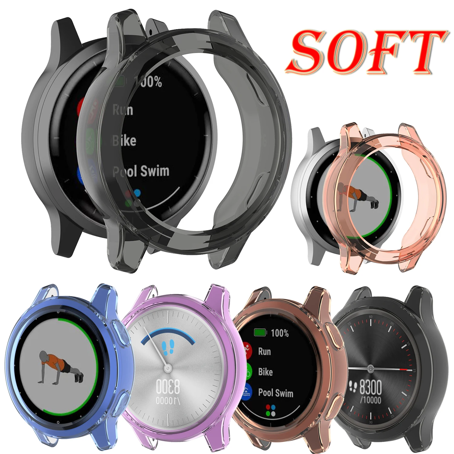 Защитный бампер из ТПУ для Garmin vivomove 3 3S / vivoactive 4 4S Luxe|Ремешки часов| |
