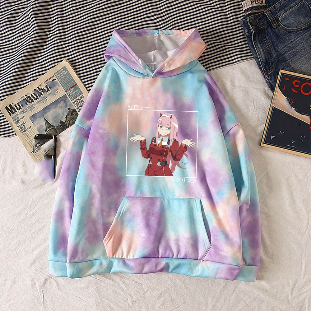 

Women Kawaii Hoodie Anime Darling In The Franxx Zero Two Hoodies Japanese Style Harajuku Sweatshirt Winter Warm Pullover