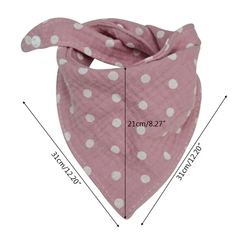 

Baby Infant Cotton Bib Newborn Dot Triangle Scarf Feeding Saliva Towel Bandana