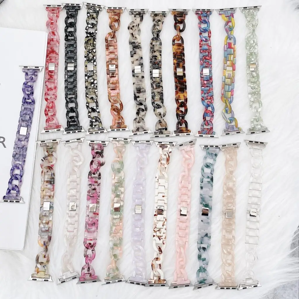 

Ремешок полимерный для iWatch Apple Watch 6 5 4 SE 44 мм 40 мм, металлический браслет из нержавеющей стали для Iwatch Series 3 38 мм 42 мм, цветной каучук