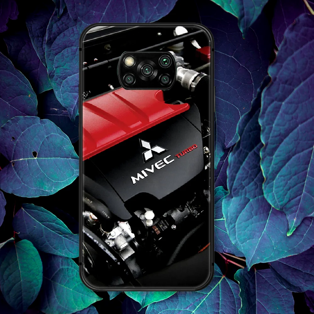 

Mitsubishi Sport Car Phone Case For Xiaomi Mi Note 10 A3 9 MAX 3 A2 8 9 Lite Pro Ultra black Back Fashion Prime Silicone Funda