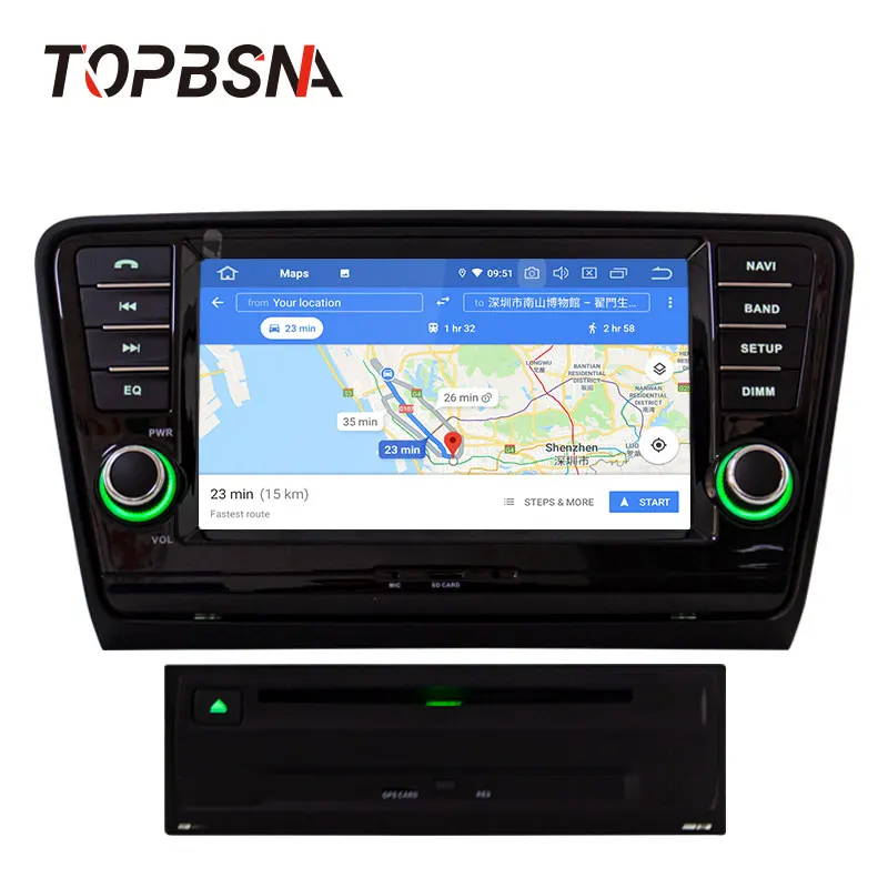 Автомобильный DVD-плеер TOPBSNA Android 10 для VW Skoda Octavia III 2014-2017 Wi-Fi мультимедиа GPS