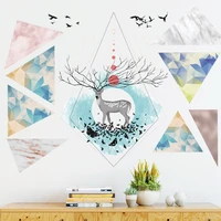 nordic ins style geometry mountain vinyl wall stickers art living room bedroom wall decals teenager room decor aesthetic poster