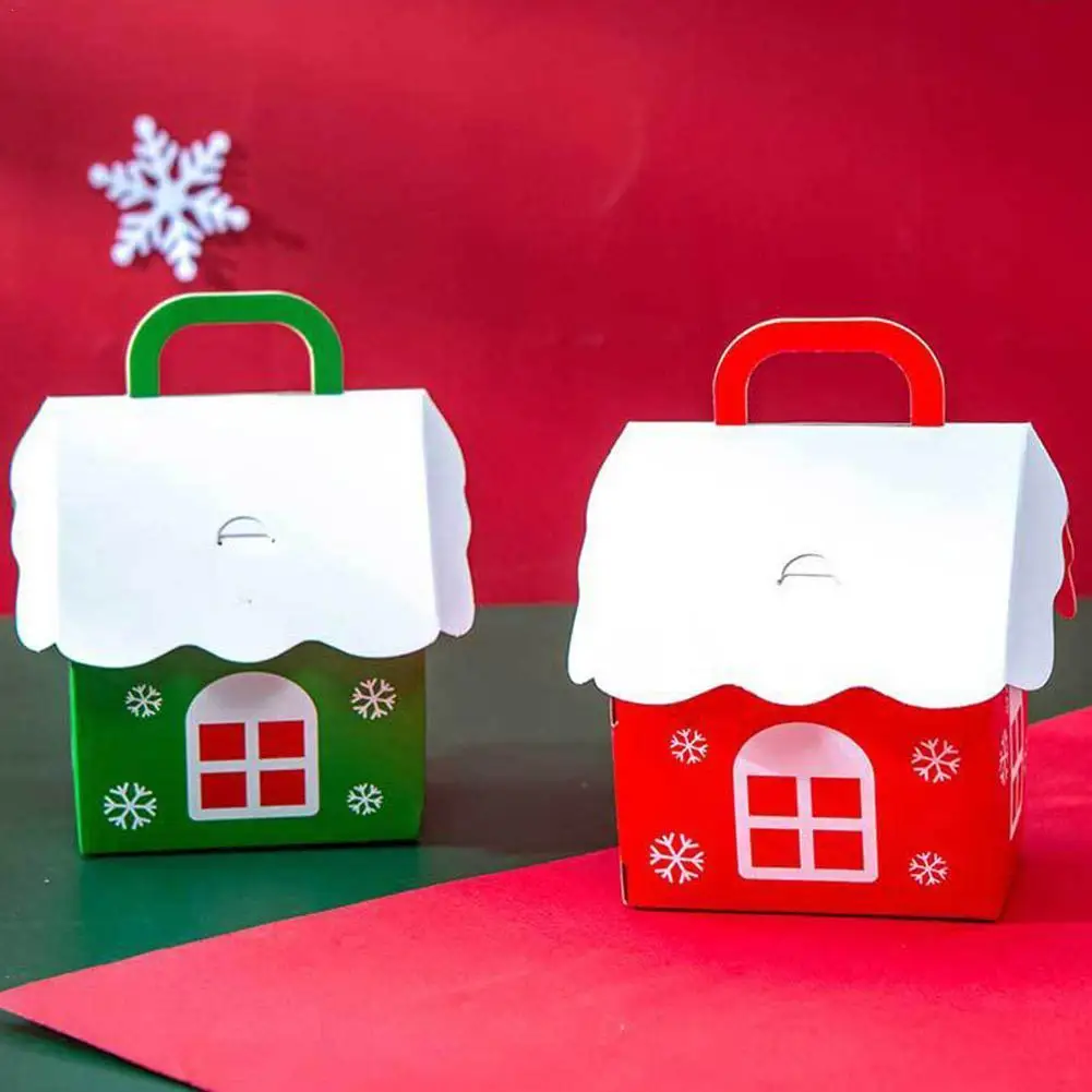 

10Pcs Christmas Party Boxes Candy Box Lovely Container Xmas Gift Boxes For Party Candy Bag Gift Box Christmas Party Supplies