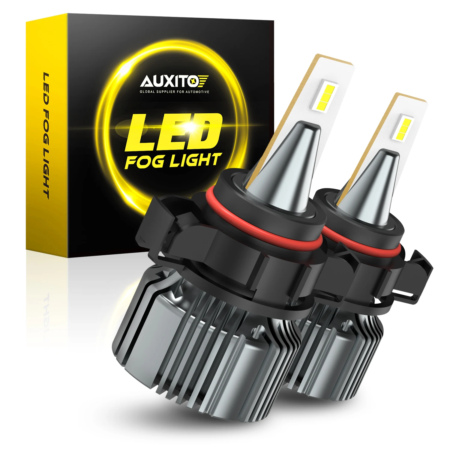 AUXITO 2Pcs 2504 PSX24W LED Fog Light Bulbs Canbus Error Free 6000k White PS19W 5202 LED Fog Lamp 12V Auto Driving Running Lamp