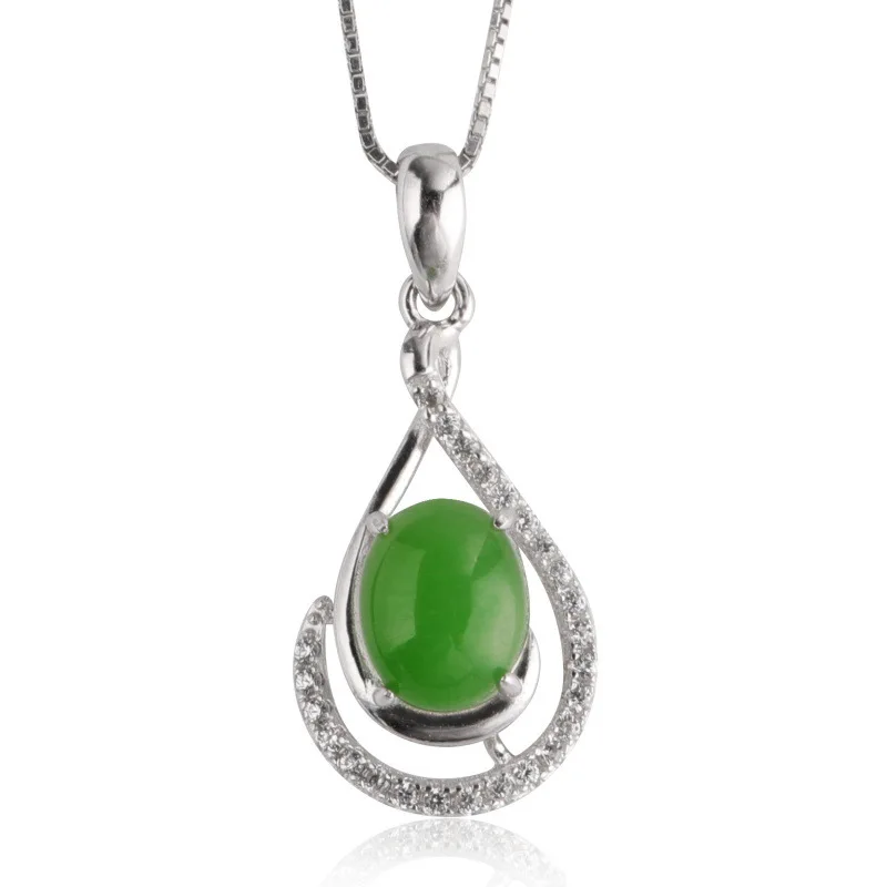 

2020 Hot Sale Top Fashion Pendant Spinach Factory Wholesale With Certificate 925 Inlay And Tian Biyu Fashion Jewelry Necklace