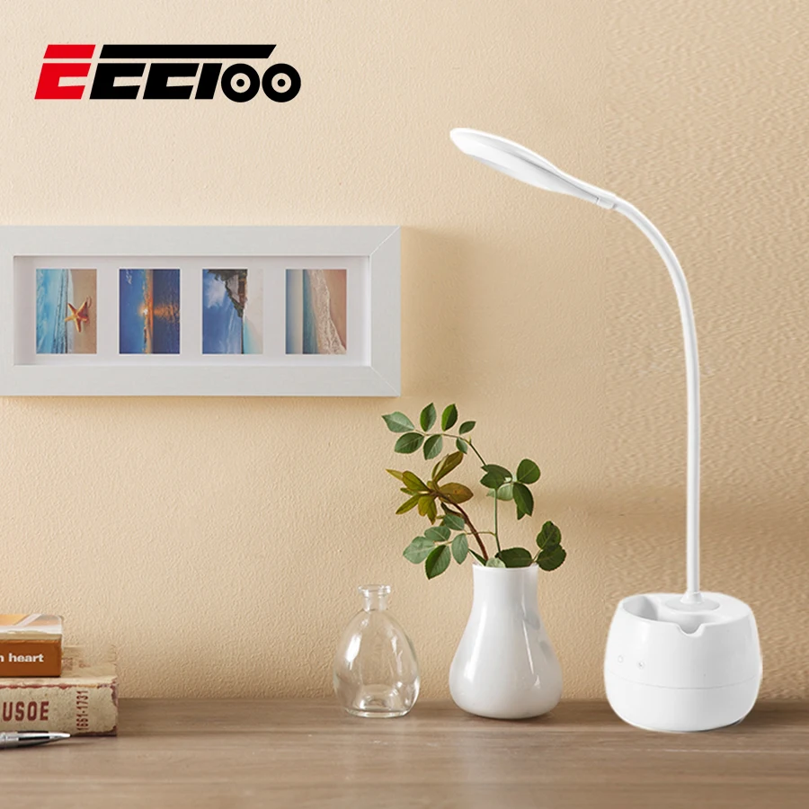 Светодиодная настольная лампа с USB зарядкой приглушаемый светильник для чтения