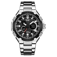 outdoor sports electronic watch mens quartz waterproof watch calendar steel belt quartz watch 1363 men wristwatch