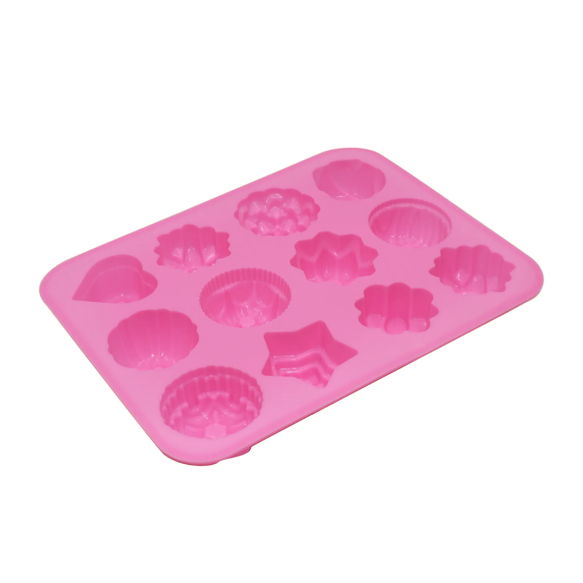 12-полость цветы острые силиконовые формы для торта мини торт шоколадные