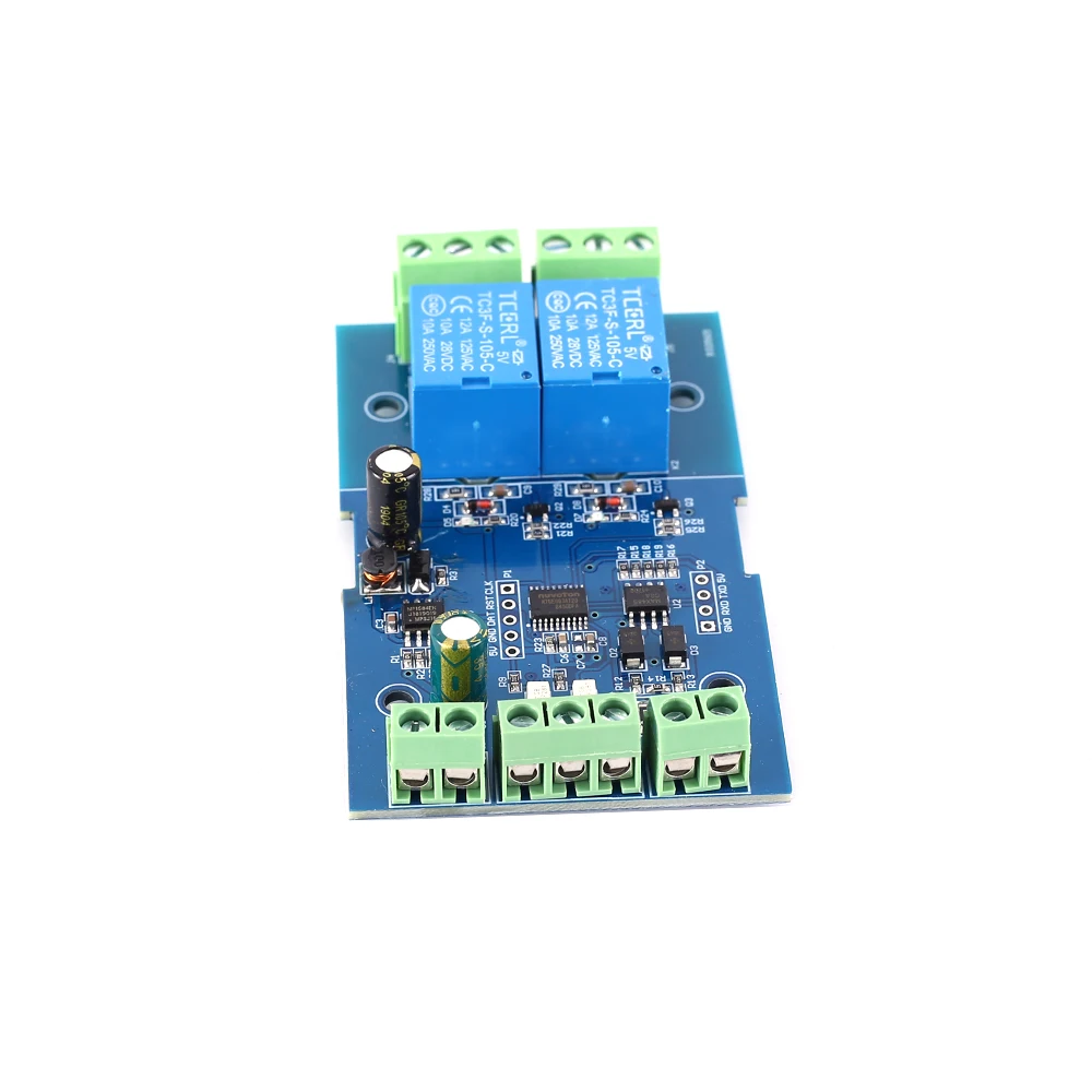 Двухрежимный релейный модуль 2-битный коммутатор Modbus-RTU с выходом сигнала RS485 TTL