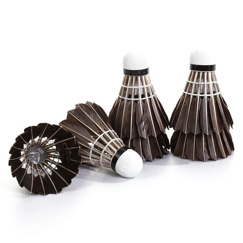 

12pcs/barrels Badminton Shuttlecock Black Goose Board Feather Flying Stability Durable Shuttlecock Balls