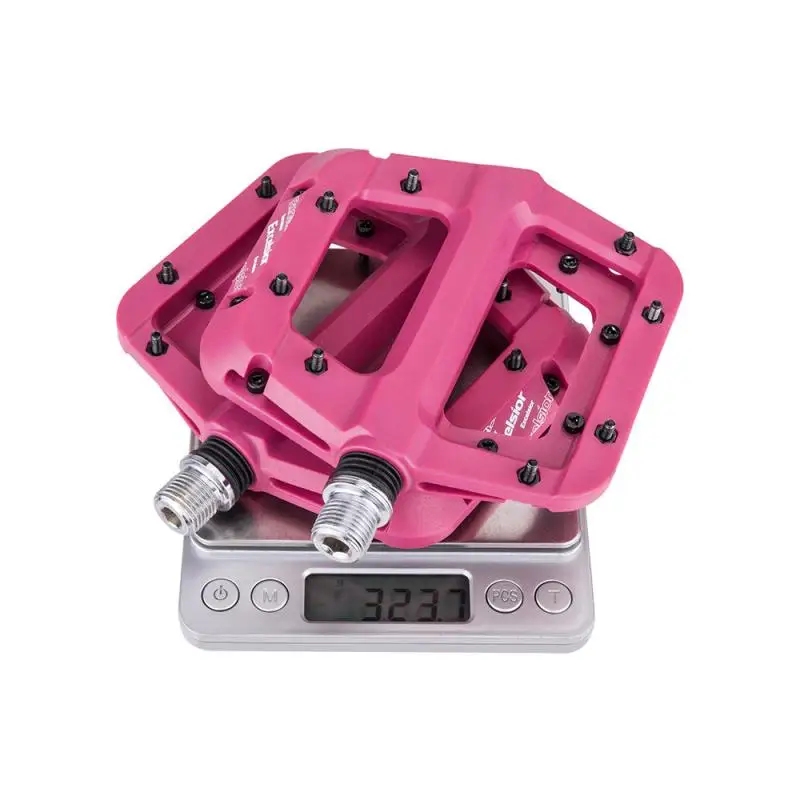 

ZTTO MTB DU Bushing Bearings Nylon Ultralight Flat Pedal Mountain Road Bike BMX Anti-slip Big Foot Plastic Bicycle Pedal