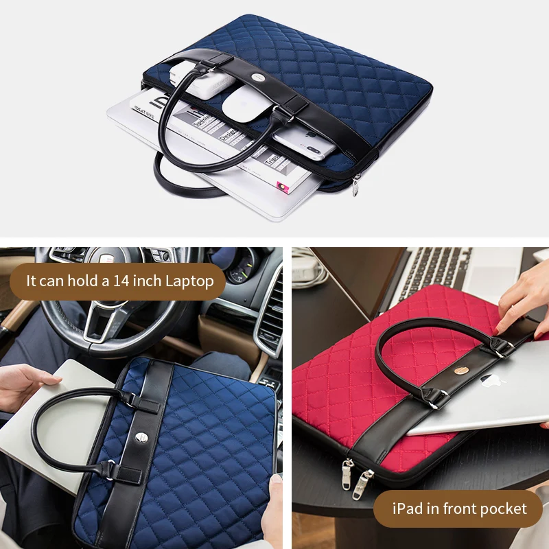 Laptop Bag 13.3 14 Inch Waterproof Notebook Bag For Macbook Air Pro Computer Shoulder Handbag Briefcase Bag