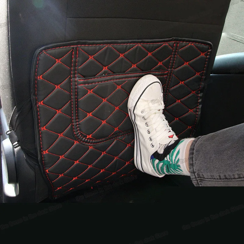 melhor Lsrtw2017 Fibra De Couro Assento De Carro Volta Braço Capa Anti-pontapé Protetor Esteira Para Chevrolet Cavalier Onix 2020 2021 Acessórios