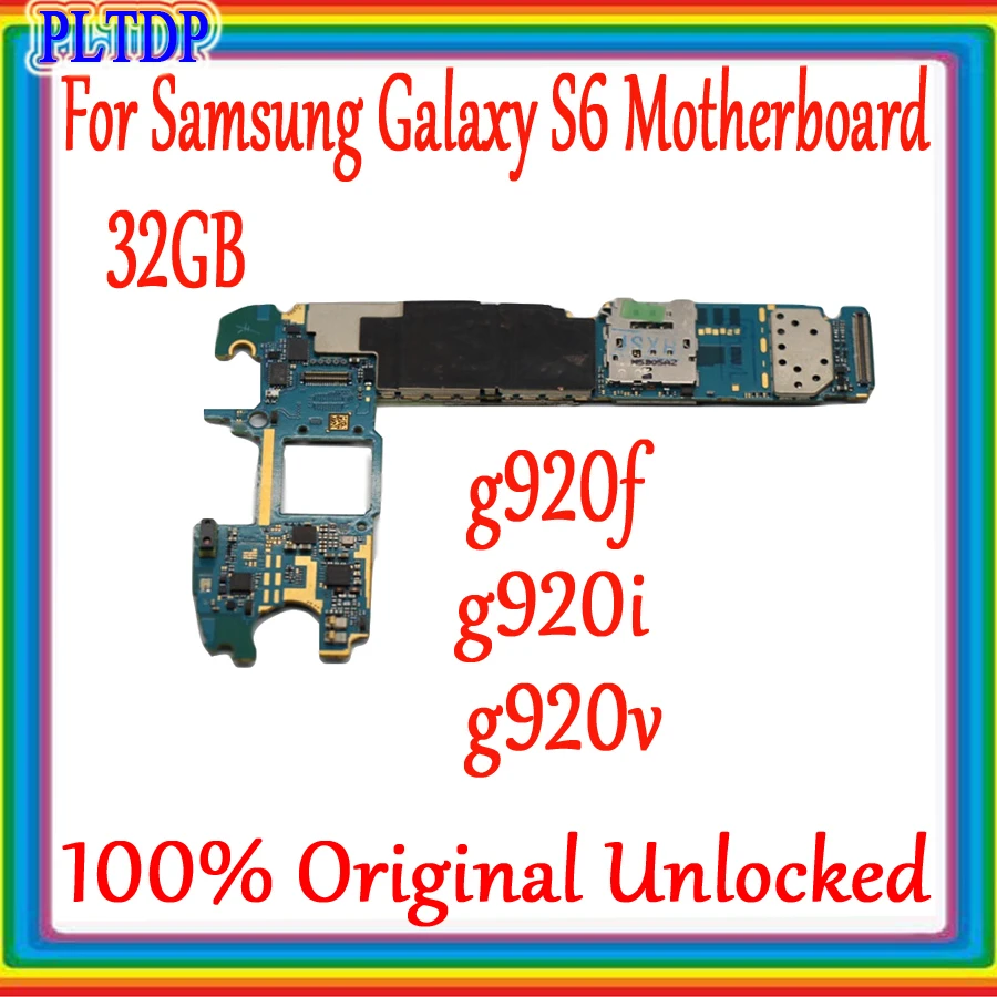 100% оригинальная материнская плата для Samsung Galaxy S6 G920F G920I G920V разблокированная Android