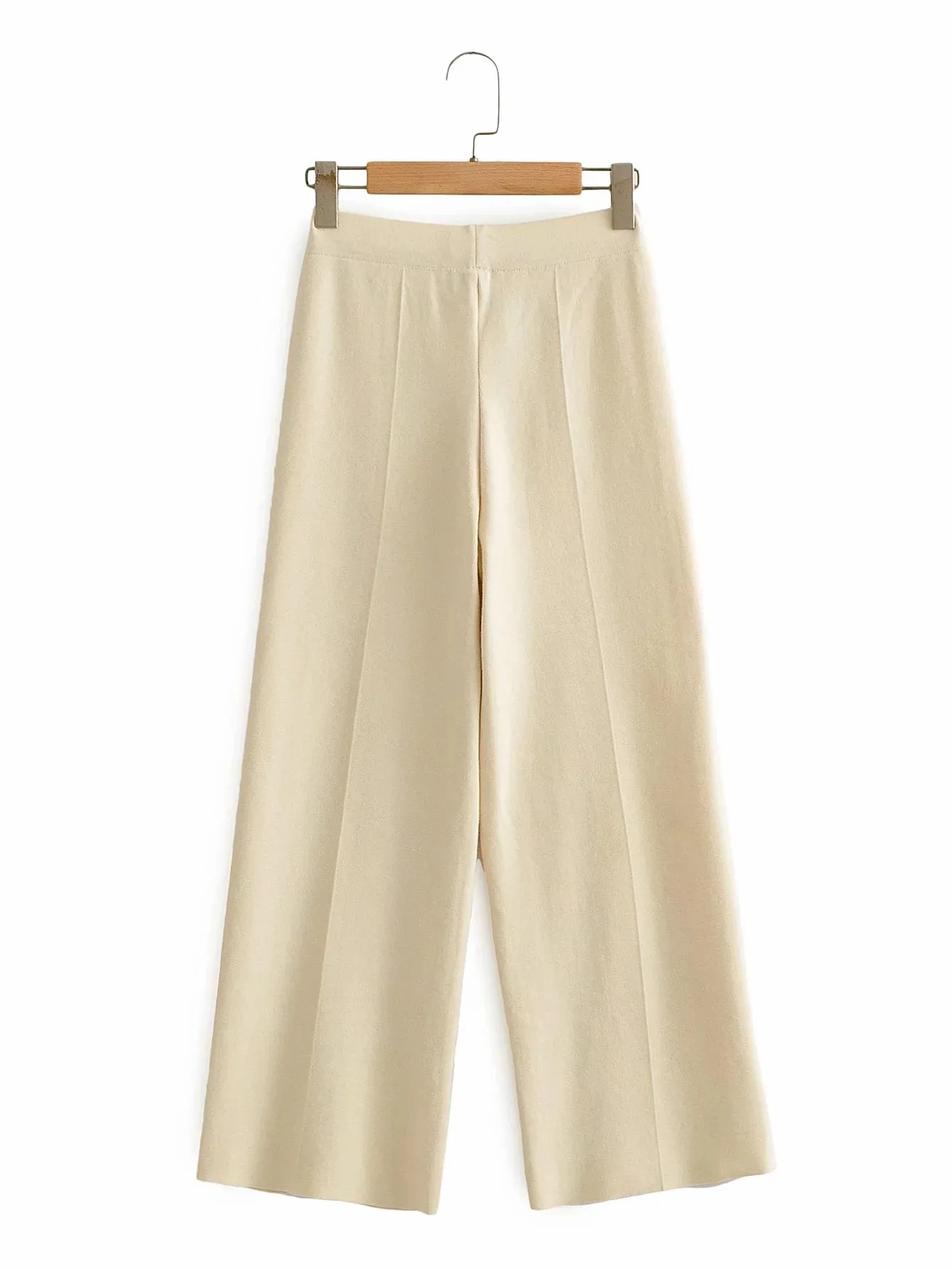 

Ladies' new belt knitted cardigan + pants suit 2 piece set women