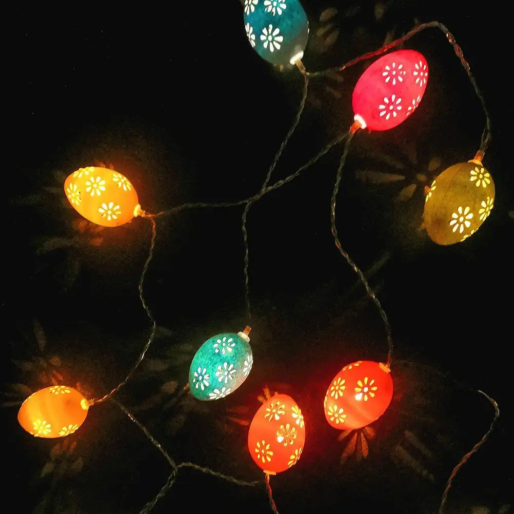 

2Meter 10 LED Easter Egg String Decoration Lights Battery Operated Fairy Lights Easter Party Home Decor For Garden Backyard New