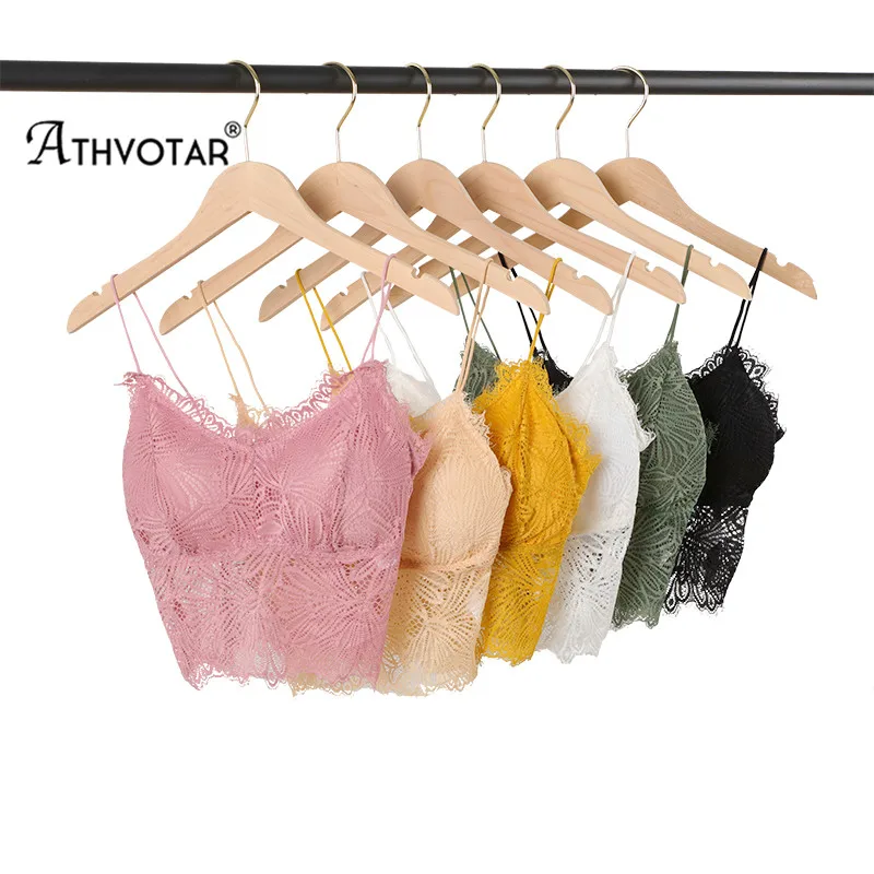 ATHVOTAR французский кружевной бюстгальтер без косточек пикантные Беспроводной