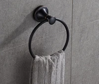 impeu bathroom hardware accessory oil rubbed bronze towel ring black brushed color