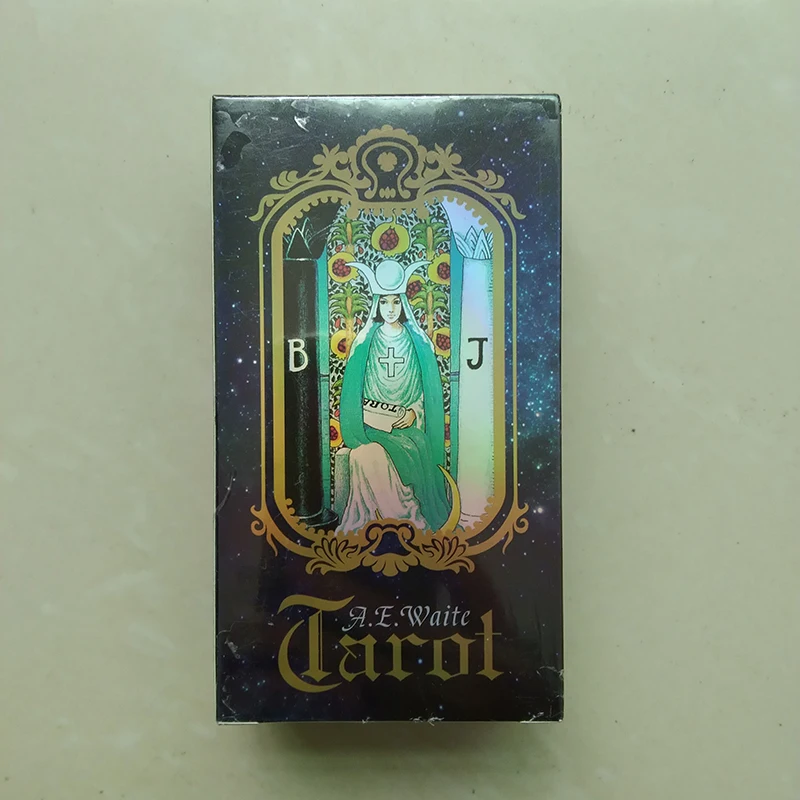Настольная игра 78 шт. блестящие карты голографические Таро полное английское