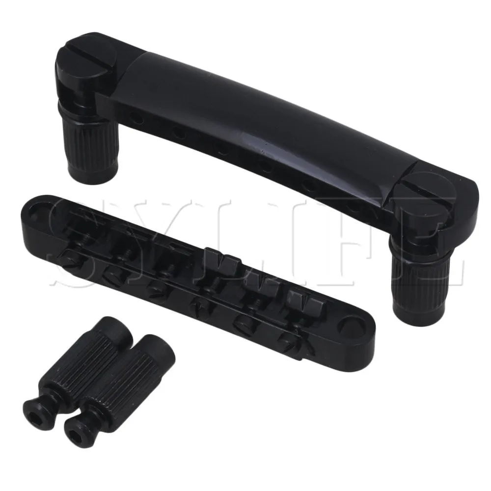 Черный Tune-o-matic мостовой хвостовик набор аксессуаров для электрогитары | Спорт и