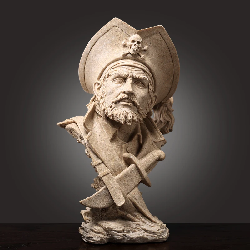 

Abstract Nordic characters pirate ornaments home decorations porch living room bookcase wine cabinet decoration resin crafts