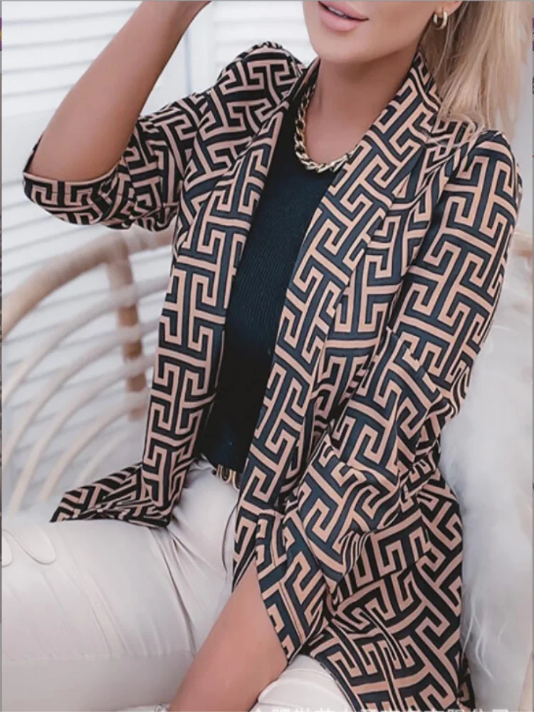 Женский кардиган с длинным рукавом однотонный Повседневный Джокер отложным