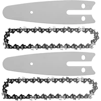 4 pcs 4 inch chain saw chain replacement for mini portable handheld cordless electric portable chainsaw chain
